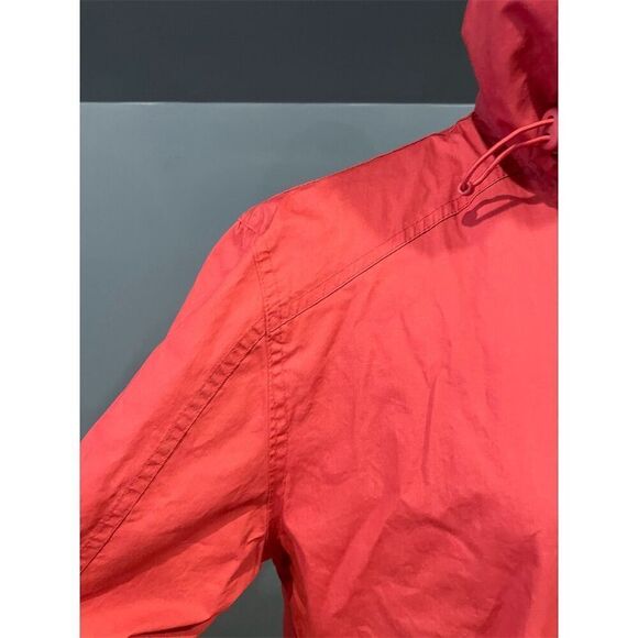 Dockers Men's Red Hooded Windbreaker Jacket Size L Casual Zip-Up - Picture 6 of 15